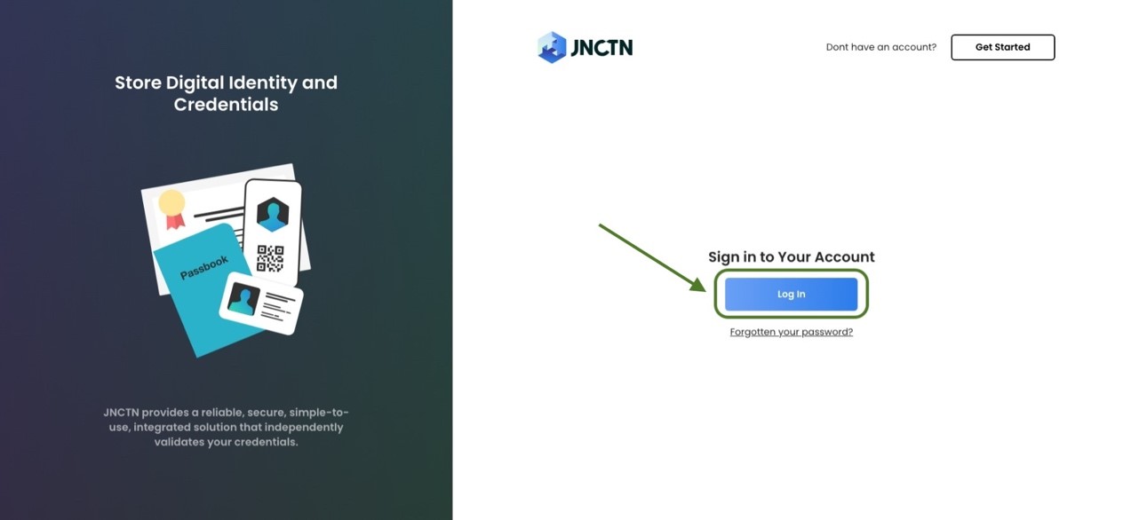 A screenshot of a login page

Description automatically generated